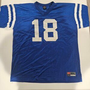 Nike Indianapolis Colts Peyton Manning #18 Football Jersey Mens 2XL Vintage Blue